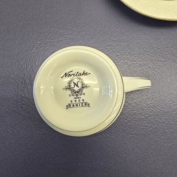 NORITAKE Rainer 6909 Cups & Saucers Set of 4 Vintage Tea Coffee Vintage - Picture 7 of 7